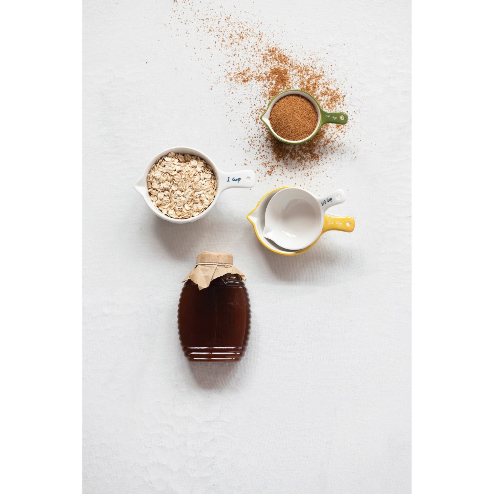 Hello Honey® Hand-Painted Stoneware Measuring Cup Set